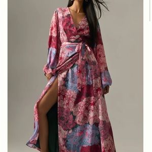 NWOT Hutch pink floral wrap dress
